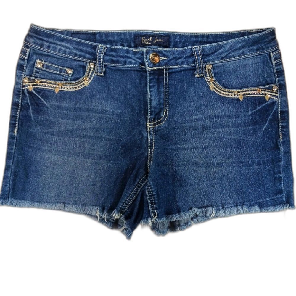 Earl Jeans 5 Pocket Denim Branded Shorts Women's 15. Y2K VNTG. Trendy Embellish.